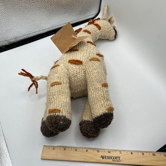 NWT Home spun Giraffe Wool Hand Knitted Rural Women in Kenya Collectors - Picture 12 of 13